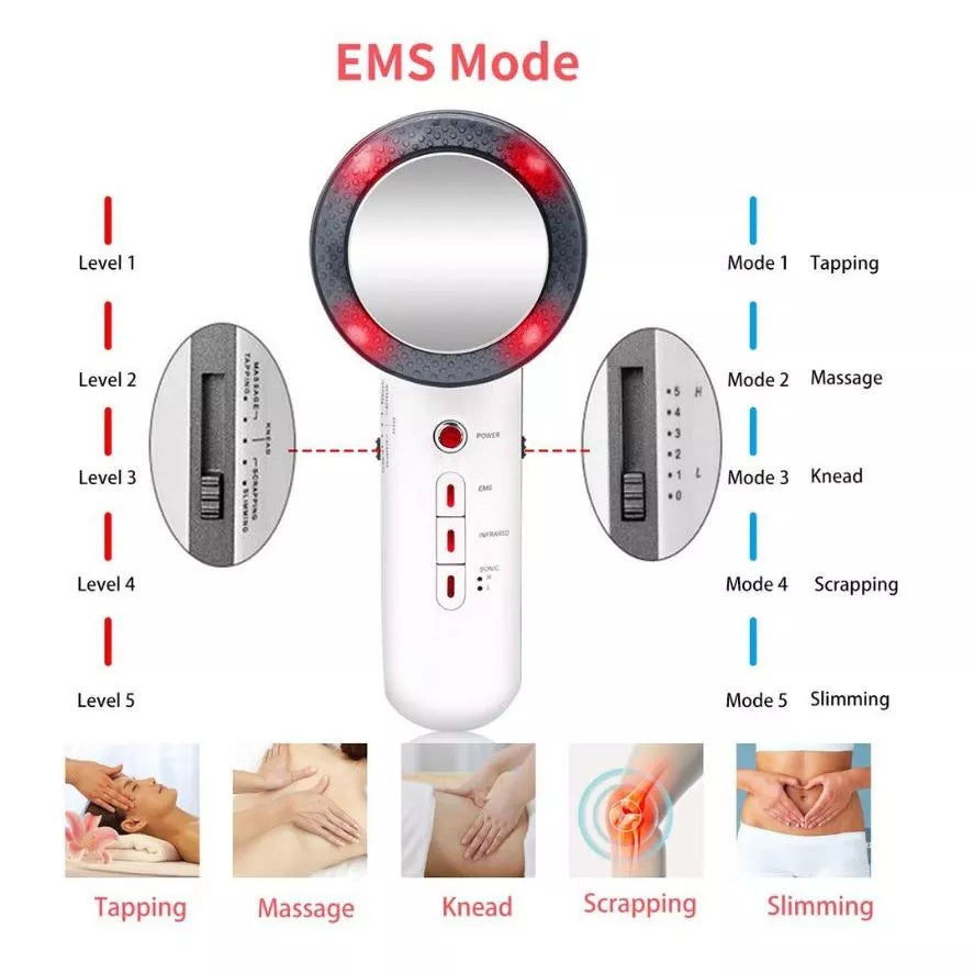 VISAGE 3 in 1 Body Slimming Machine Ultrasonic Lipo Cavitation Fat Burner RF Slimming Body Massager