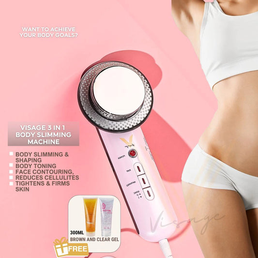 VISAGE 3 in 1 Body Slimming Machine Ultrasonic Lipo Cavitation Fat Burner RF Slimming Body Massager